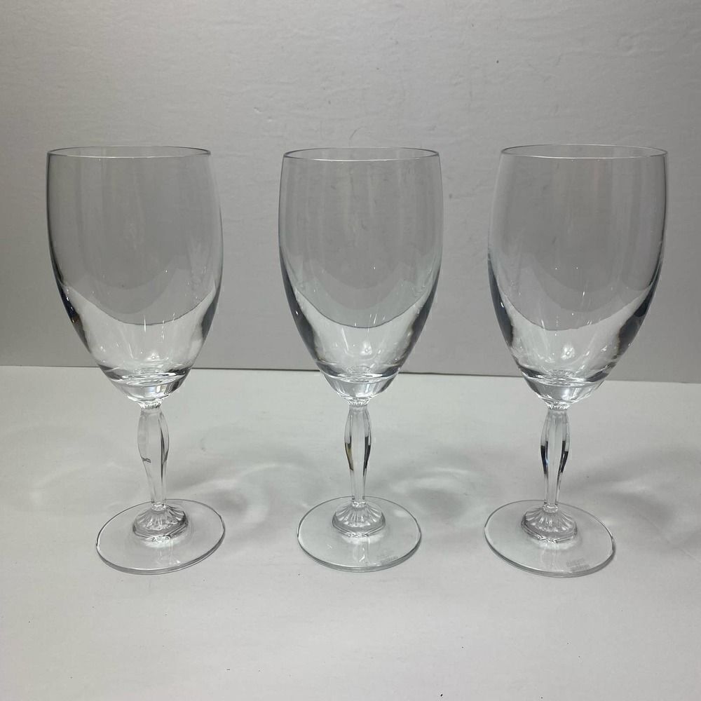 Set of 3 Waterford Marquis Crystal Wine Glasses Heavy